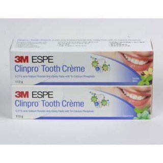 3เอ็ม คลิ้นโปรทูธครีม ยาสีฟันผสมไตรแคลเซียมฟอสเฟต ขนาด 113 กรัม 3M Clinpro Tooth Crème