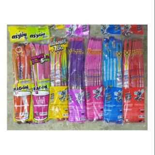 12 ด้าม 12แบบ Dragon tongue &amp; Dragon Stick ดรากอนทังค์ ดรากอน สติ๊ก เลือกสีคละรสได้