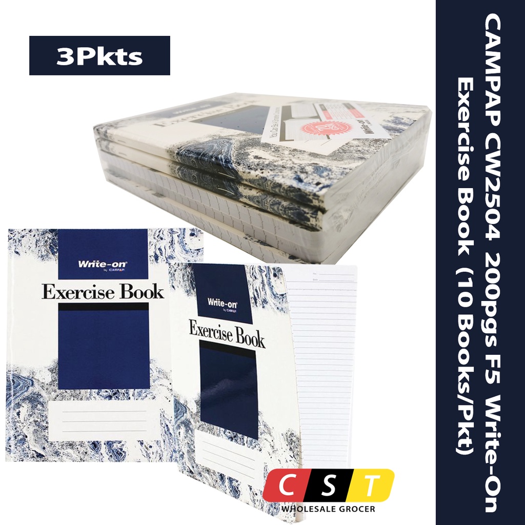 Campap CW2504 200pgs F5 Write-On หนังสือออกกําลังกายเส้นเดียว (10 เล่ม) x 3 Pkts