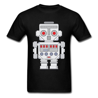 เสื้อยืดคอกลม ผ้าฝ้ายแท้ พิมพ์ลายการ์ตูนหุ่นยนต์ Little Mr Robot คุณภาพสูง แฟชั่นสําหรับผู้หญิงเสื้อยืดอินเทรนด์