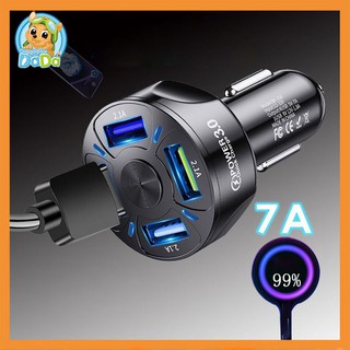 [พร้อมส่ง] ที่ชาร์จในรถ 4 ช่อง USB Quick Charge 3.0 USB ชาร์จด่วน 7A QC3.0 Quick Charger USB Car Charger 4 Port Adaptive