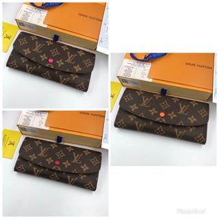 ❌Sale1490❌emile Wallet 😍Hi end 1:1  🗒Size Long 19cm  🛍Full set box : box ribbon invicoe bag paper