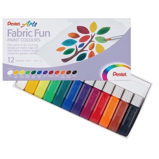 PENTEL (เพนเทล) สีน้ำเพ้นท์ผ้า  ขนาด 12 สี