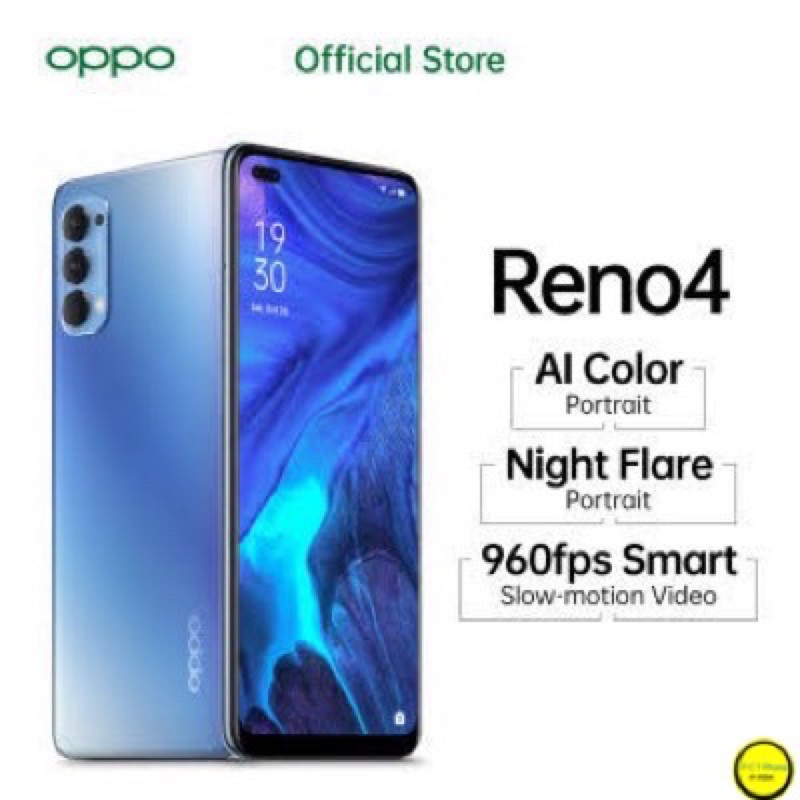 OPPO Reno4(แรม 8/128)Snapdragon720G เครื่องไทย มือ สองสภาพสวย