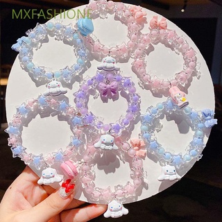 Mxfashione สร้อยข้อมือ ประดับลูกปัด รูปดาว สีชมพู สีฟ้า สําหรับเด็กผู้หญิง