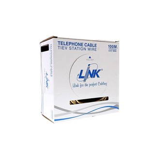 สายโทรศัพท์ Cable Telephone (100m/Box) LINK (UL-1034) 4 CORE, 22 AWG