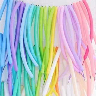 ยกถุง ลูกโป่งไส้เป็ดสีพาสเทล ลูกโป่งยาว สีพาสเทล พร้อมส่งในไทย มีหลายสี