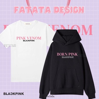 เสื้อกันหนาว มีฮู้ด ลาย PINK PINK VENOM BLACKPINK สีชมพู