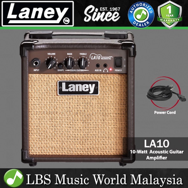 Laney LA10 10 วัตต์ 5 นิ้ว Woofer LA Series ลําโพง Amp กีตาร์อะคูสติก Combo Amplifier (LA 10)
