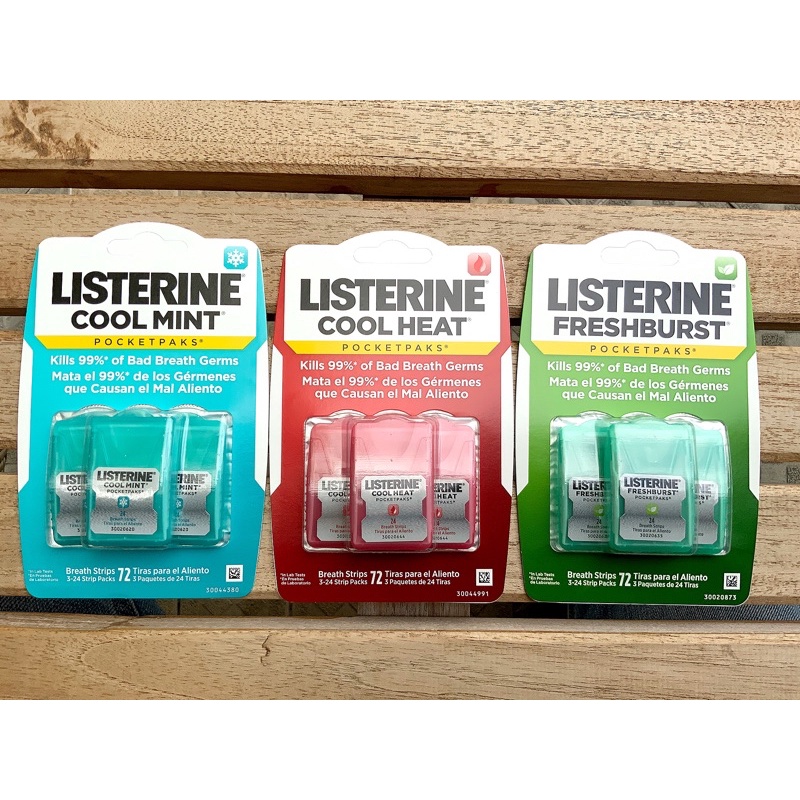 Listerine Pocketpaks - 3 ชิ้น (ชิ้นละ 24 แผ่น)
