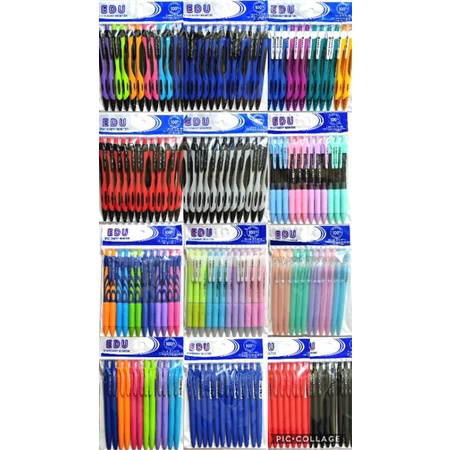 (12ด้าม)ปากกาลูกลื่น EDU 573A, 573F, 567, 567N, 5676, 5982, 5679, 590A, 5330, 5332 (0.38, 0.5, 0.7, 