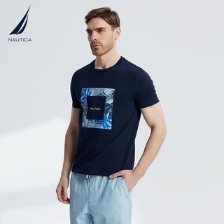 Nautica / Nordika ใหม่ เสื้อยืดลําลอง ผ้าฝ้าย แขนสั้น คอกลม ระบายอากาศ เป็นมิตรกับผิว เหมาะกับฤดูใบไม้ผลิ และฤดูร้อน สํา