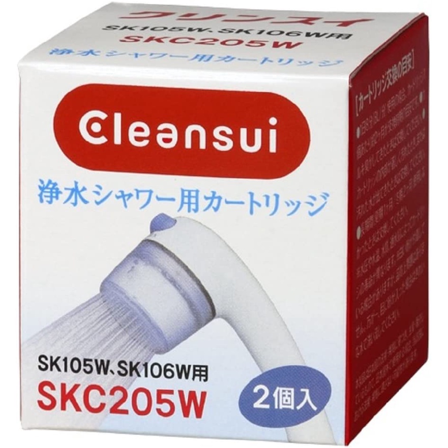 ES201W (SK106W) หัวฝักบัวกรองคลอรีน Mitsubishi Cleansui มิตซูบิชิ คลีนซุย 1 กล่องมีไส้กรอง 2 ชิ้น