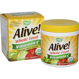 Natures Way, Alive! Vitamin C, Powder, 120 g