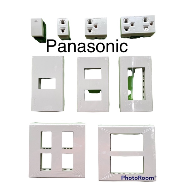 1 ชิ้น สวิตซ์ ปลั๊กกราวด์ เต้ารับ หน้ากาก รุ่นใหม่ พานาโซนิก panasonic ปลั๊กไฟ พานาโซนิก