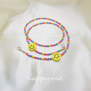 happy.me สายคล้องหน้ากาก Rainbow Smiley (สีพาสเทล)