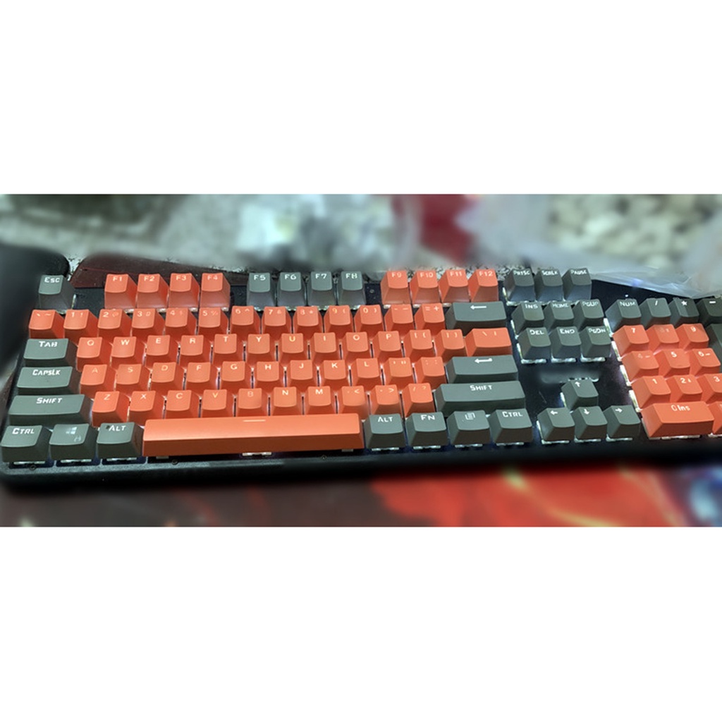 แป้นพิมพ์ 104Pcs Universal Key Cap Set Ergonomic Doubleshot Backlit Keycaps for Mechanical
