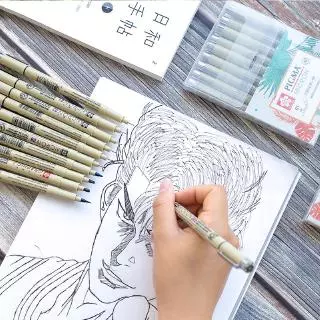 (พร้อมส่ง) ปากกามาร์กเกอร์ Sakura Pigma Micron 12 ขนาด สําหรับวาดภาพ
