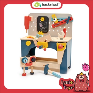 Tender Leaf Toys ของเล่นไม้ ชุดช่างเด็ก ชุดอุปกรณ์ช่างยนต์ Table Top Tool Bench