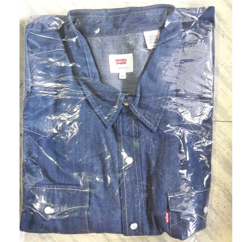 เสื้อยีน Levi's  ลีวายส์ กระดุมมุก มือหนึ่ง แขนยาว ของแท้!! ส่งฟรีลทบ.