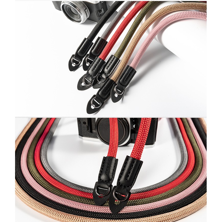 สายกล้อง สายคล้องคอกล้องเชือกถัก เเบบเเน่น คล้องคอCamera Strap Micro Strap  เชือกปีนเขา