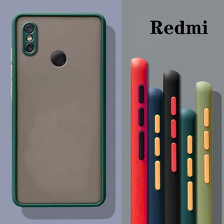 เคสหลังด้านกล้องขอบสี มี5สี รุ่น Xiaomi Redmi 12 12C Note 7 6 5 Pro 7A 6A 5A A2 Lite Y3 เคส กันกระแทก