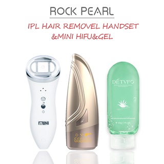 ROCK PEARL/MINI HIFU&amp;IPL LASER &amp; TREATMENT GEL เครื่องนวดหน้ายกกระชับไฮฟู่ เจลอโรเวล่า ออแกนิค 100%