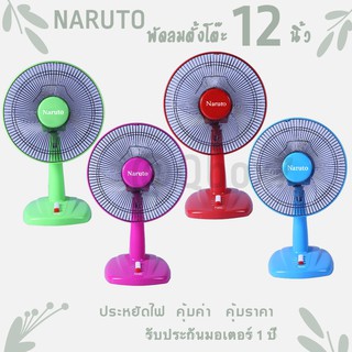 ถูกและดี พัดลมตั้งโต๊ะ 12 นิ้ว Naturo (4 สี) ส่งฟรี