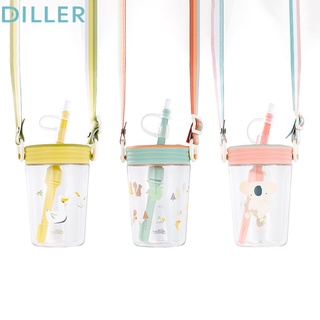 Diller Tritan Tumbler แก้วกาแฟพร้อมหลอดมีฝาปิดและฝาปิด (550 มล.) D74