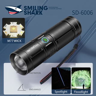 Smilingshark SD-6006 ไฟฉายแรงสูง ไฟฉาย LED M77 8400 ลูเมน ซูมได้ 18650 ปรับได้ 4 ระดับ แบตเตอรี่ใช้ได้นาน