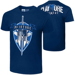 เสื้อยืดผ้าฝ้ายพิมพ์ลายขายดี Drew McIntyre "Claymore Coat Of Arms" T-Shirt