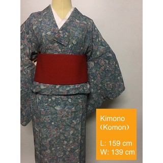 กิโมโนหญิง(Komon) สีฟ้า