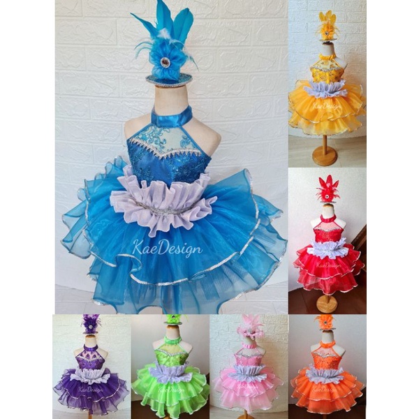 พร้อมส่ง ชุดดรัมเมเยอร์ เชียร์ลีดเดอร์ ชุดการแสดงเด็ก ชุดคล้องคอลูกไม้