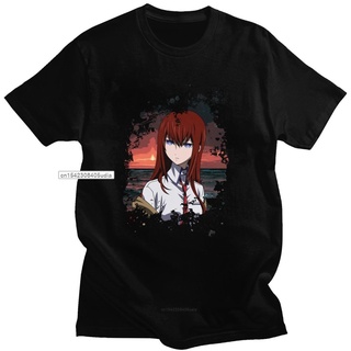 ถูกสุดๆเสื้อยืดคอกลม แขนสั้น ผ้าฝ้ายแท้ พิมพ์ลายการ์ตูนอนิเมะ Kawaii Kurisu Makise สําหรับผู้ชาย