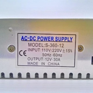 สวิทชิ่ง เพาวเวอร์ ซัพพลาย Switching PowerSupply 12V 30A 360W