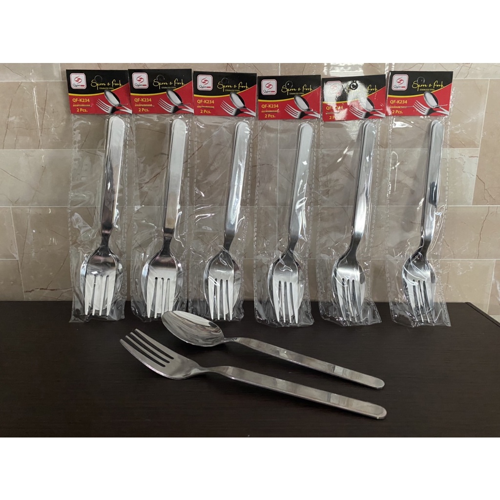 ช้อนส้อม ช้อน ช้อนส้อมสแตนเลส อย่างหนา ชุดช้อนส้อม Stainless Steel K234(240)012