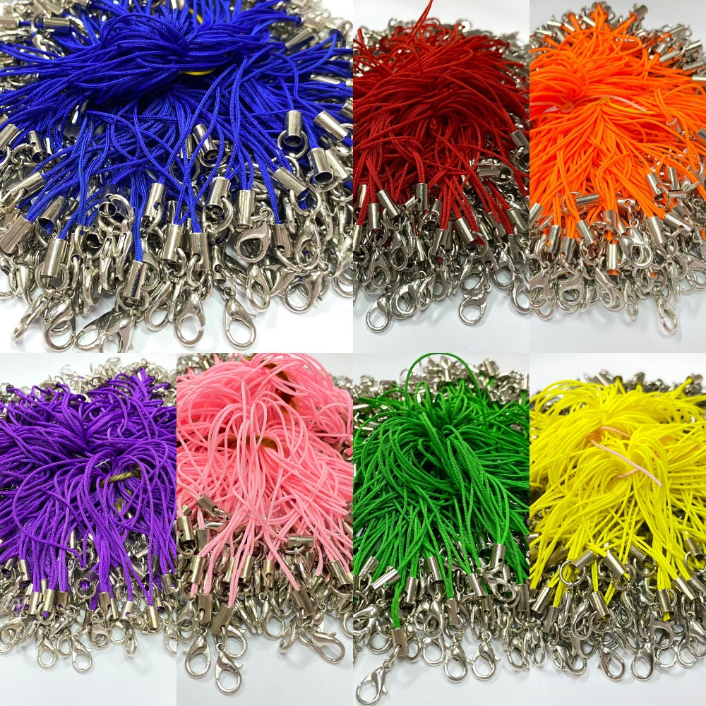 สายห้อยโทรศัพท์ มีตะขอก้ามปู ชุดสายห้อยโทรศัพท์ (100 ชิ้น) สายห้อยกระเป๋า น่ารัก