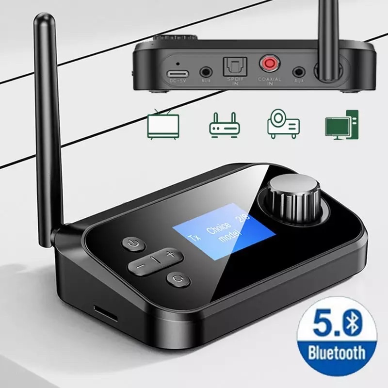 Bluetooth 5.0 Transmitter Receiver TF Card Optical Coaxial AUX 3.5mm RCA Handsfree Call Wireless Audio Adapter TV PC Car