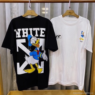 เสื้อยืดครอป เสื้อยืดแขนสั้น Off White โดนัั๊ก SMLS-5XL