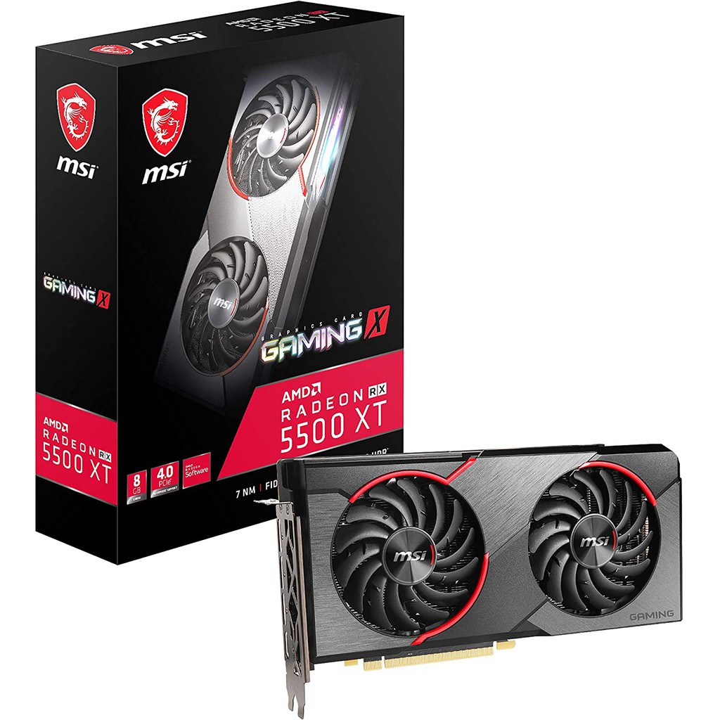 MSI Gaming Radeon RX 5500 XT Boost Clock: 1845 MHz 8GB GDDR6 DP/HDMI #RX5500XT