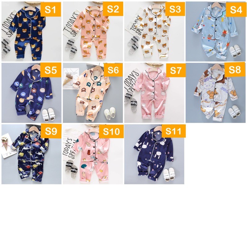 ชุดนอนเด็กผ้าซาติน พร้อมส่งในไทย - pfge4ht1je - ThaiPick