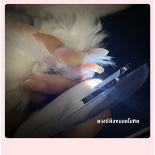 【พร้อมส่ง】กรรไกรตัดเล็บสัตว์เลี้ยง LED กรรไกรตัดเล็บสำหรับแมว พร้อมตะไบเหล็กเก็บซ่อน ป้องกันเลือดออก Pet Nail Clippers