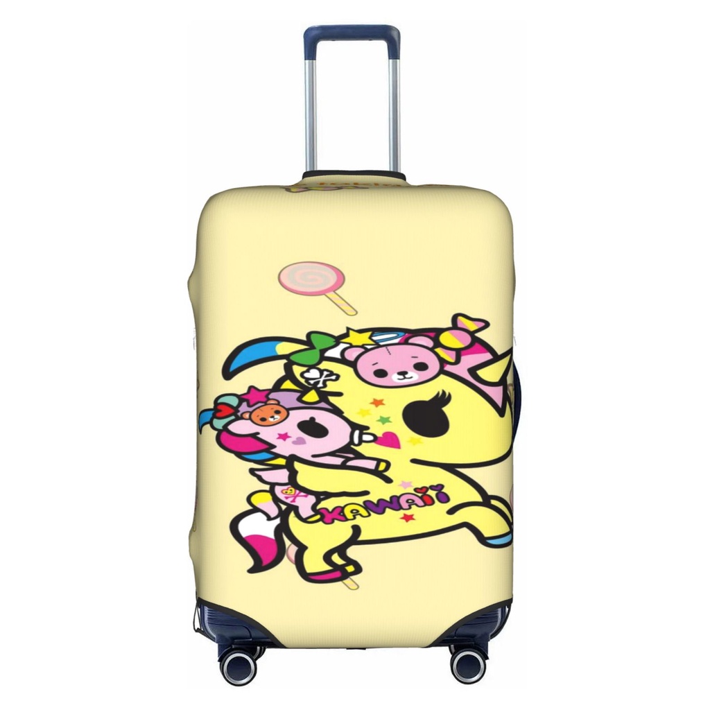 Tokidoki Unicorno กระเป๋าเดินทางล้างทําความสะอาดได้การ์ตูนตลกตัวป้องกันกระเป๋าเดินทางเหมาะกับ 18-32 
