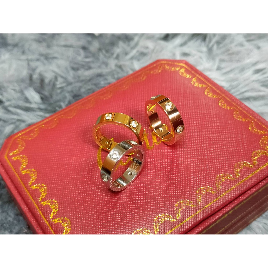 [[พร้อมส่งจากไทย]] แหวนคาเทียร์ สแตนเลสแท้ ชุบ18Kไม่ลอก ไม่ดำ