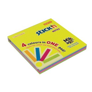 กระดาษโน้ต 3x3 นิ้ว สีนีออน (แพ็ค 5 เล่ม) สติก เอ็น 21571 Neon note paper 3x3 inches, pack of 5