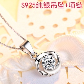 S925 สร้อยคอเงินจี้กุหลาบ S925 เงินสเตอร์ลิงสร้อยคอสร้อยคอสร้อยคอกุหลาบ