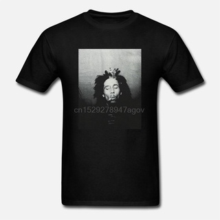 เสื้อยืดผ้าฝ้ายพิมพ์ลายแฟชั่น ใหม่ เสื้อยืด ลาย Bob Marley Efghil62Dfgkfh58 สีดํา สําหรับผู้ชาย