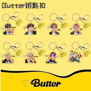 BTS Keychain Butter Album Suga V Jungkook Jimin Pendant Creativity Keyring Lanyard