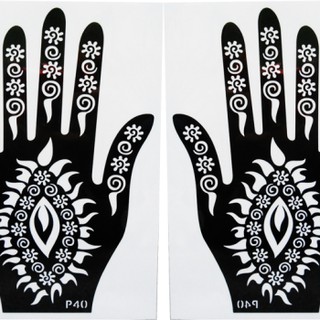 สติ๊กเกอร์รูปมือ สติ๊กเกอร์ Henna P3940
