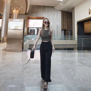 ส่งต่อกางเกงขายาวร้าน beming.bkk สีดำ Simple Pants 021 ไซส์ xs